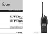 Icom F3261D / F4261D Instruction Manual