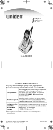 Uniden EXI8560 Spanish Owners Manual