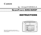 Canon imageFORMULA ScanFront 220 Instruction Manual