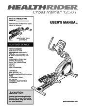 HealthRider 1250t Uk Manual