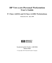 HP P Class 450/500/550/600/650/700/750 HP Visualize x- and p-Class (733,800, 866, 933MHz, 1GHz) User's Guide