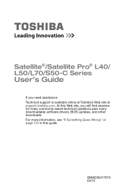 Toshiba Satellite L55T-C5348RD Satellite/Satellite Pro L40/L50/L70/S50-C Series Windows 8.1 User's Guide