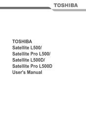 Toshiba Satellite Pro L500 PSLS4A-01G00L Users Manual AU/NZ