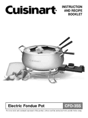 Cuisinart CFO-3SS Instruction and Recipe Booklet