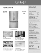 Frigidaire FGHG2368TF Product Specifications Sheet