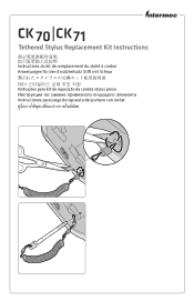 Intermec CK70 CK70, CK71 Tethered Stylus Replacement Kit Instructions