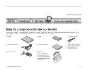 Lenovo ThinkPad T23 46P4550 - Spanish - Setup Guide for T23