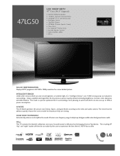 LG 47LG50 Specification (English)