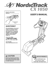 NordicTrack Cx 1050 Elliptical User Manual