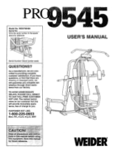 Weider Pro 9545 English Manual