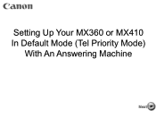 Canon PIXMA MX360 Setting Default Mode