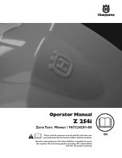 Husqvarna Z254i Owners Manual