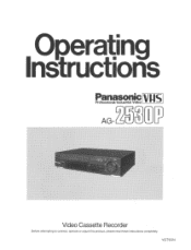Panasonic AG2530P AG2530 User Guide
