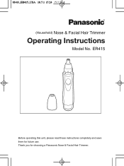 Panasonic ER-415 Operating Instructions