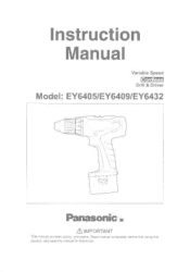 Panasonic EY6409 EY6405 User Guide