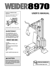 Weider 8970 Uk Manual