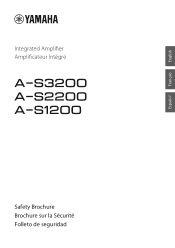 Yamaha A-S1200 A-S3200/AS2200/A-S1200 Safety Brochure
