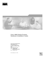 Cisco 2691 Hardware Installation Guide