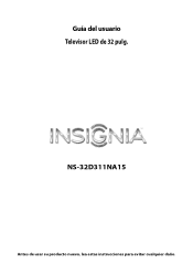Insignia NS-32D311NA15 User Manual (Spanish)