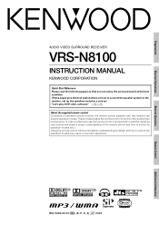Kenwood VRS-N8100 Instruction Manual