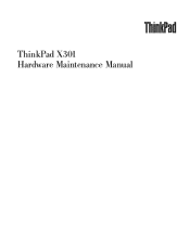 Lenovo ThinkPad X301 Hardware Maintenance Manual