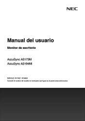 Sharp AS173M-BK User Manual - AS173M-BK-AS194Mi-BK - Spanish
