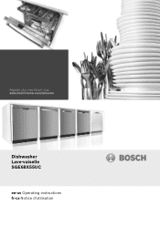 Bosch SGE68X55UC Instruction manual