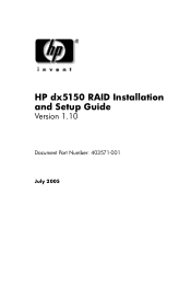 HP Dx5150 RAID Installation & Setup Guide