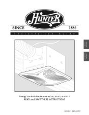 Hunter 82031 Owner's Manual