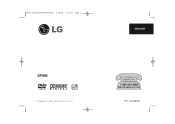 LG DP885 Owner's Manual (English)