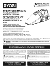 Ryobi P712 Operation Manual