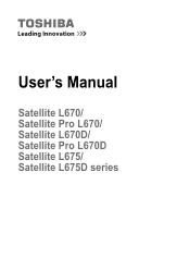 Toshiba Satellite Pro L670 PSK3FC-00L00T Users Manual Canada; English