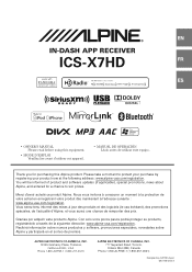 Alpine ICS-X7HD Owner's Manual (french)