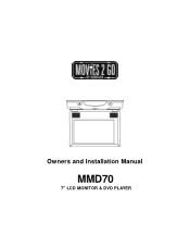 Audiovox MMD70 Installation Manual