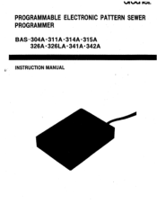 Brother International BAS-300A Progammer Instruction Manual BAS-300A Series - English