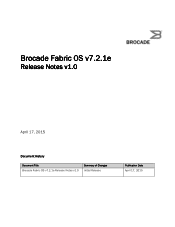 Dell Brocade 5100 Brocade Fabric OS v7.2.1e Release Notes v1.0