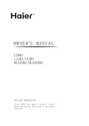 Haier L26K3 User Manual