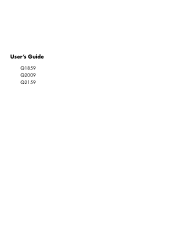 HP Q2159 User's Guide q1859, q2009, q2159 LCD Display