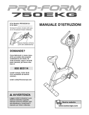 ProForm 750 Ekg Bike Italian Manual