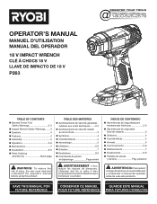 Ryobi P263 Operation Manual