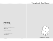 Viking VWH3678TSS Use and Care Manual