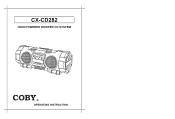 Coby CX CD282 User Manual