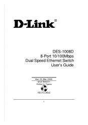 D-Link DES-1008F User Guide
