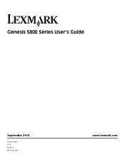 Lexmark Genesis S816 User Manual
