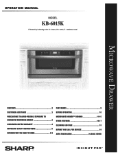 Sharp KB6015KK Operation Manual