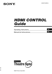 Sony STR-DG910 HDMI Control Guide