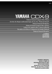 Yamaha CDX-9 Owner's Manual