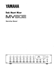 Yamaha MV802 Owner's Manual (image)