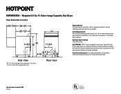 Hotpoint NWXR483GGWW Dimensions