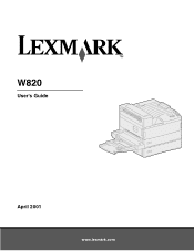 Lexmark W820 User's Guide